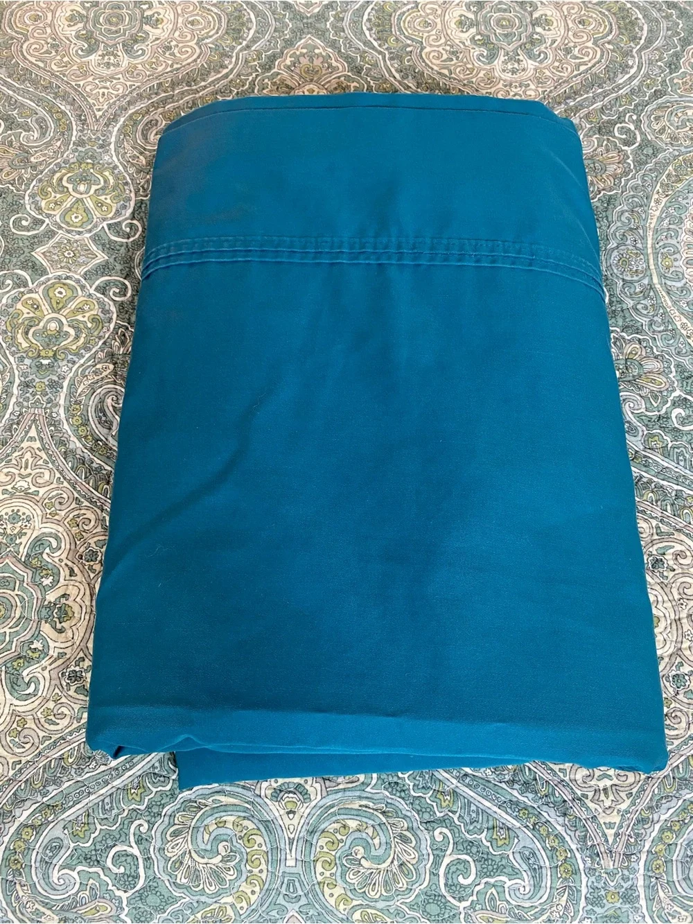 Teal Luxury King Flat Sheet 100% cotton